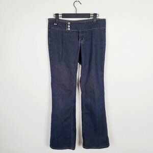Vintage Dish Y2K 2000s Low Rise Flare Pinstriped Mean Girls Jeans 28